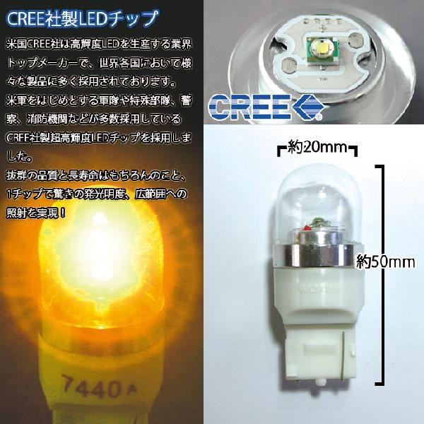 LED T20 ピンチ部違い シングル バルブ CREE社製チップ搭載 アンバー2個セット｜stakeholder｜02