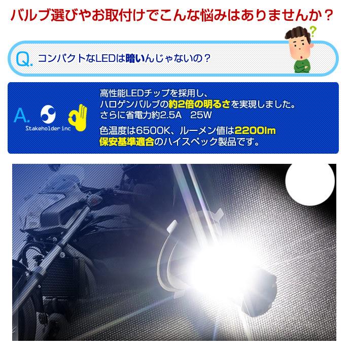 デルタダイレクト バイク LEDヘッドライト H4 Hi/Low HS1 6500k 冷却