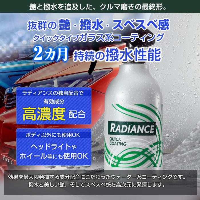 高濃度ガラスコーティング剤 スプレーして拭くだけ 2ヶ月持続 超撥水 艶 洗車 簡単施工 カーコーティング 日本製 RD-04 ラディアンス |  | 03