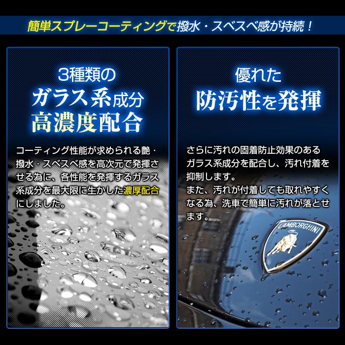 高濃度ガラスコーティング剤 スプレーして拭くだけ 2ヶ月持続 超撥水 艶 洗車 簡単施工 カーコーティング 日本製 RD-04 ラディアンス |  | 04