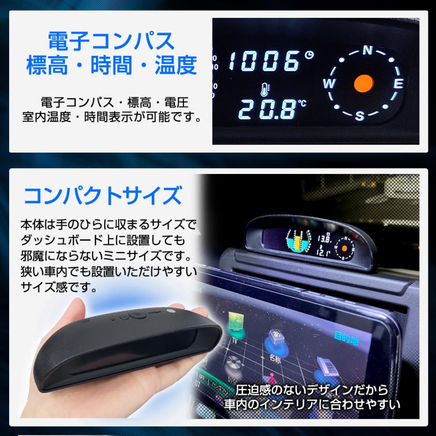 ステークホルダー 多機能デジタルメーター(小サイズ) GPS対応 12V-24V