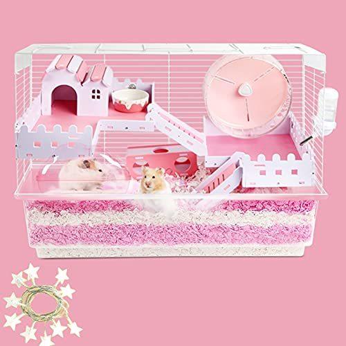 公式正規販売店 ハムスターケージ B08pvc9cxm S ハムスターケージ 小動物用品 飼育ケージ 小動物ケージ 可愛い ケージ アクセサリー 3階 滑り止め 贅沢セット ハムスター回し車 持ち運びやすい 回し車 給水ボトル バスルーム 食器 S