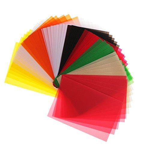 トレーシングペーパー 半透明 トレース紙 カラーベラムペーパー 透け 15x10cm 50枚セット 大特価