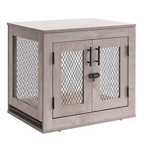 Unipaws犬猫ケージトレー付き屋根付きペットハウス 小型犬と猫用ペットゲージ クッション付き Zkgmu Kz