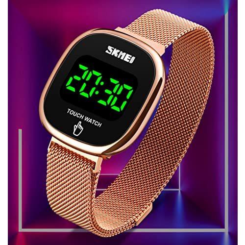 Kasuo 腕時計 レディース デジタル腕時計 防水 大画面 Led表示 時間 日付 タッチ操作 人気 おしゃれ 日本製クオーツ クラシック シンプル S 2127 Stam 通販 Yahoo ショッピング