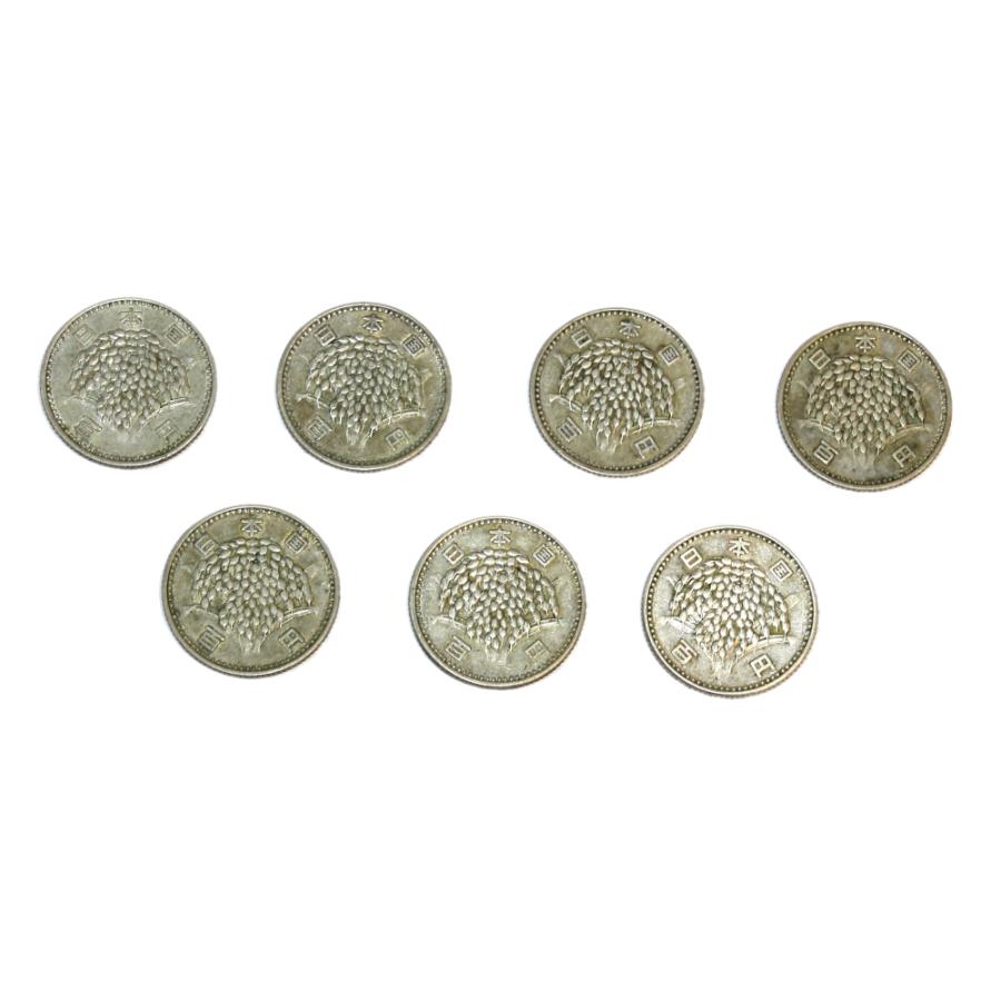 稲100円銀貨 昭和34年〜41年7枚セット 発行年全揃い 銀を1枚あたり約2.88g含有 将来有望 : エビススタンプコイン - 通販 -  Yahoo!ショッピング