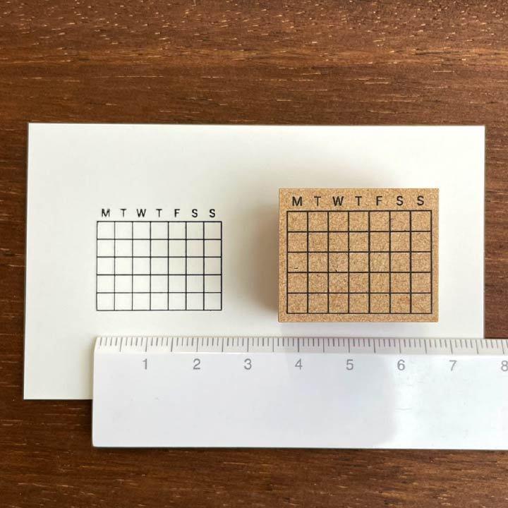 カレンダー S 英語ver（b-023）手帳 スタンプ はんこ かわいい 文房具