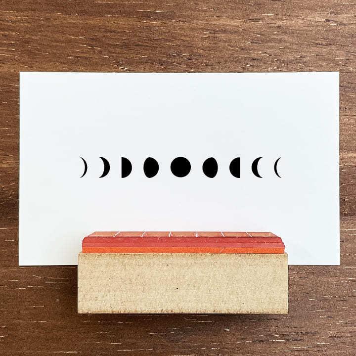 月の満ち欠け 塗りあり（b-166）手帳 スタンプ はんこ かわいい 文房具