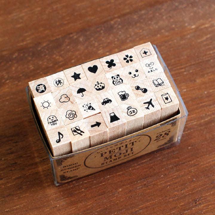 こどものかお プチ文字スタンプセット 小・絵文字(1) : スタンプ