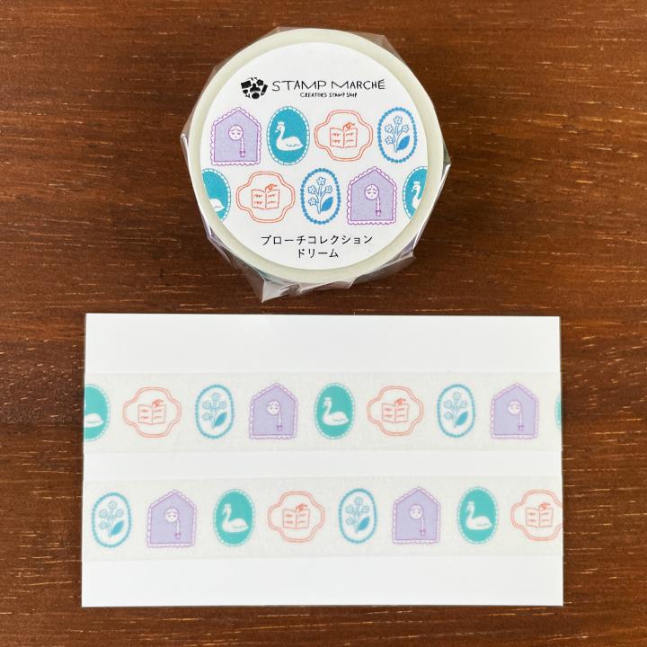 マスキングテープ ブローチコレクション ドリーム マステ スタンプ