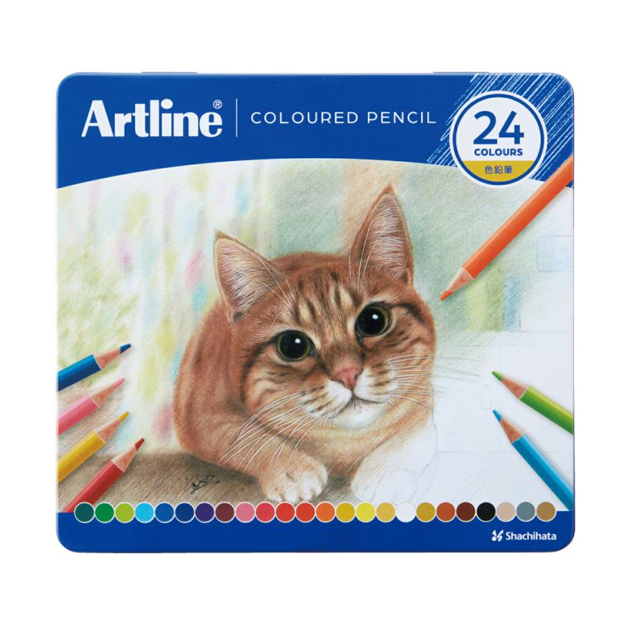 シヤチハタ（Shachihata） アートライン Artline 色鉛筆 24色セット