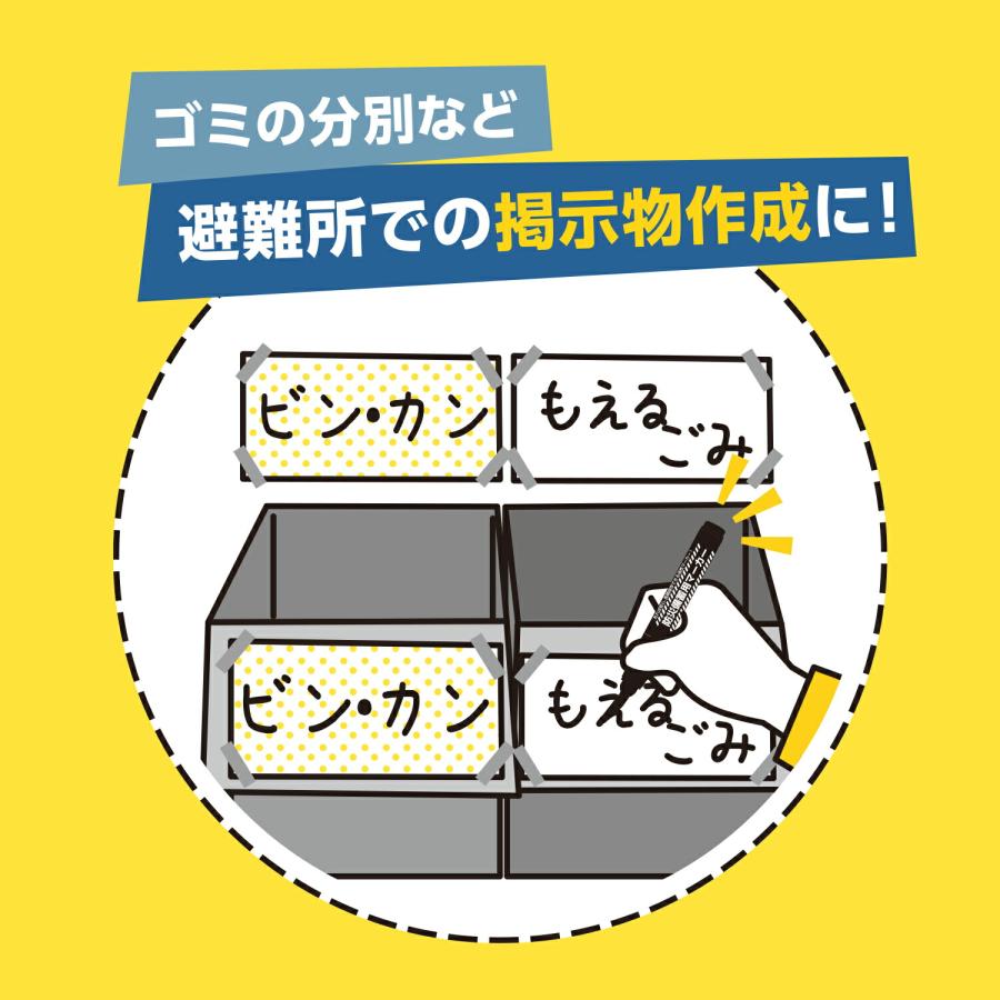 防災備蓄用マーカー 油性ペン 黒 名前ペン 油性 長期保存 最長7年