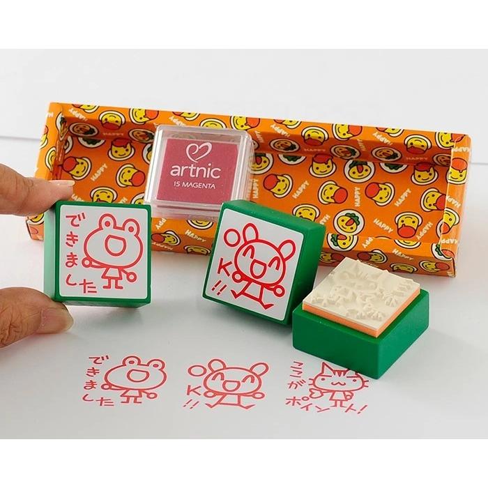 ティーチャースタンプ ３個セット インクパット付 先生スタンプ 評価印 ごほうびスタンプ Hp3 7 スタンプ工房愛ヤフー店 通販 Yahoo ショッピング