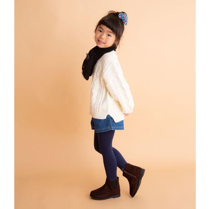 51830 stample スタンプル スタンダード メランジ リブ スパッツ  レギンス キッズ 女の子 ガールズ 綿混 綿 防寒 あったか 暖かい | stample | 09