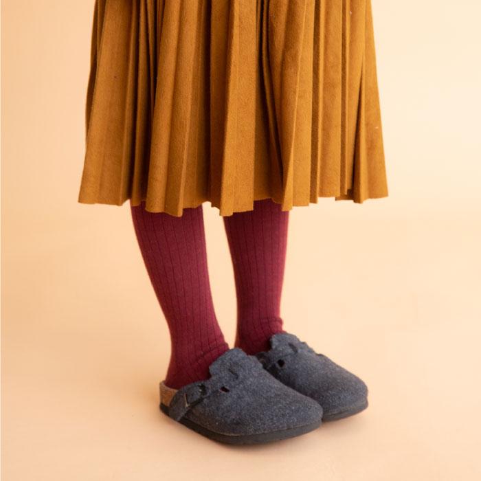 51831 stample スタンプル スタンダード メランジ リブ タイツ キッズ 女の子 ガールズ 綿混 綿 防寒 あったか 暖かい | stample | 11