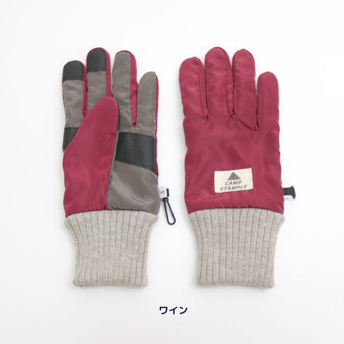 CAMP STAMPLE キャンプスタンプル 62877 レトロアウトドアグローブ キッズ 子供 手袋 暖かい 五本指 撥水性 防寒性 男の子 女の子 雪遊び スキー スノボ | stample | 03