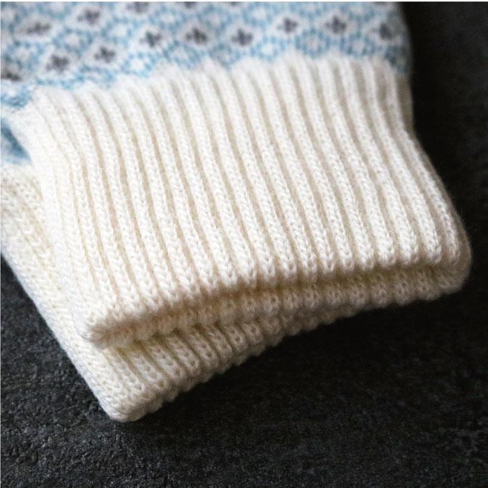 62882 stample  スタンプル ジャガードニットグローブ  キッズ 子供 手袋 暖かい 冬 ジャガード編み 2WAY 防寒性 5本指 てぶくろ 日本製 ウール混 | stample | 08