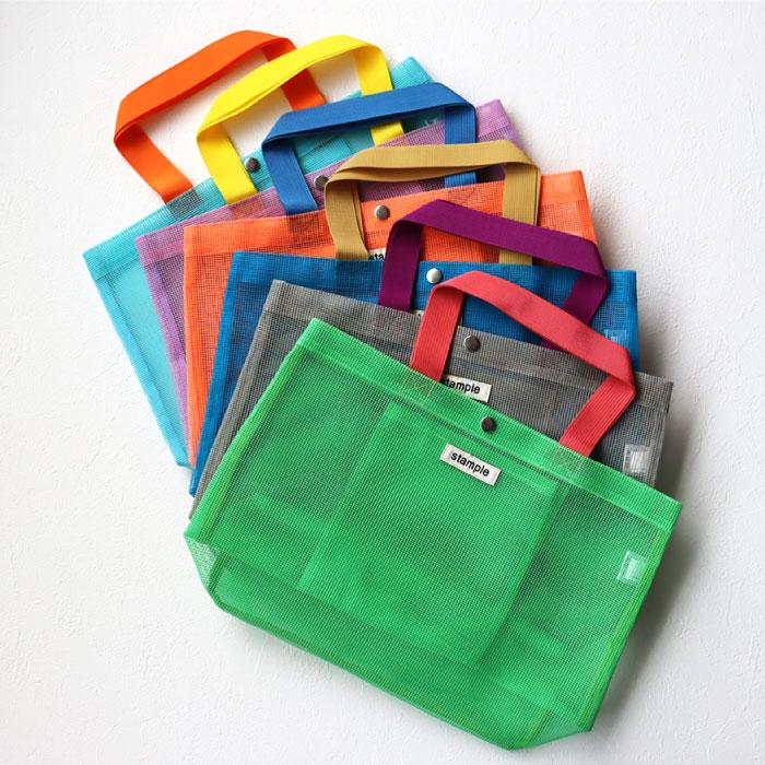 stample スタンプル キャンディーカラー オールメッシュトートバッグ トート エコバック プールバッグ おけいこバッグ 男の子 女の子 子供 62990 | stample | 16