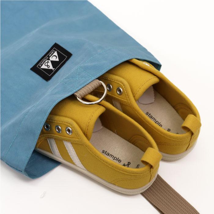 CAMP STAMPLE（キャンプ スタンプル）63006 ウォッシュドナイロンシューズバッグ 撥水 キッズ 小学校 無地 シンプル | stample | 13