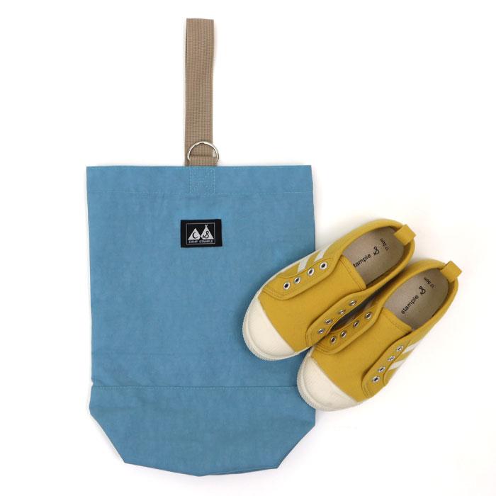 CAMP STAMPLE（キャンプ スタンプル）63006 ウォッシュドナイロンシューズバッグ 撥水 キッズ 小学校 無地 シンプル | stample | 08