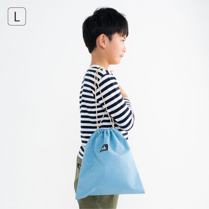 【Lsize】CAMP STAMPLE（キャンプ スタンプル）63007 ウォッシュドナイロン巾着 L キッズ 小学校 撥水 給食 小学校 幼稚園 保育園 きんちゃく | stample | 24