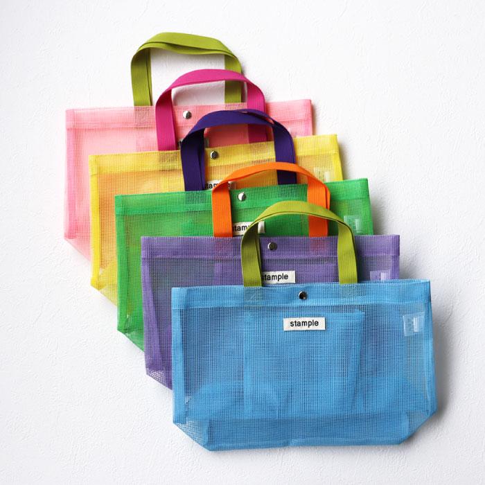 stample スタンプル 園児キャンディーカラー オールメッシュトートバッグ トート エコバック プールバッグ おけいこバッグ 男の子 女の子 子供 63115 | stample | 23