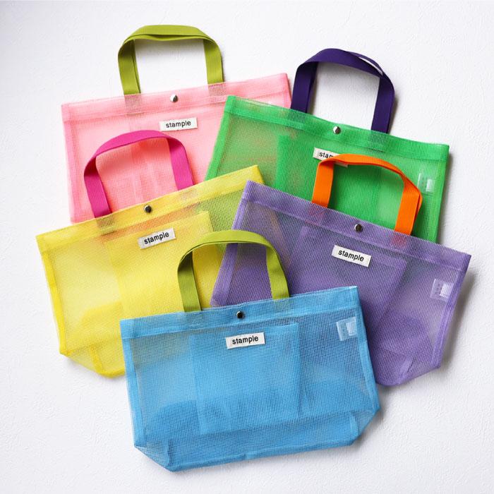 stample スタンプル 園児キャンディーカラー オールメッシュトートバッグ トート エコバック プールバッグ おけいこバッグ 男の子 女の子 子供 63115 | stample | 07