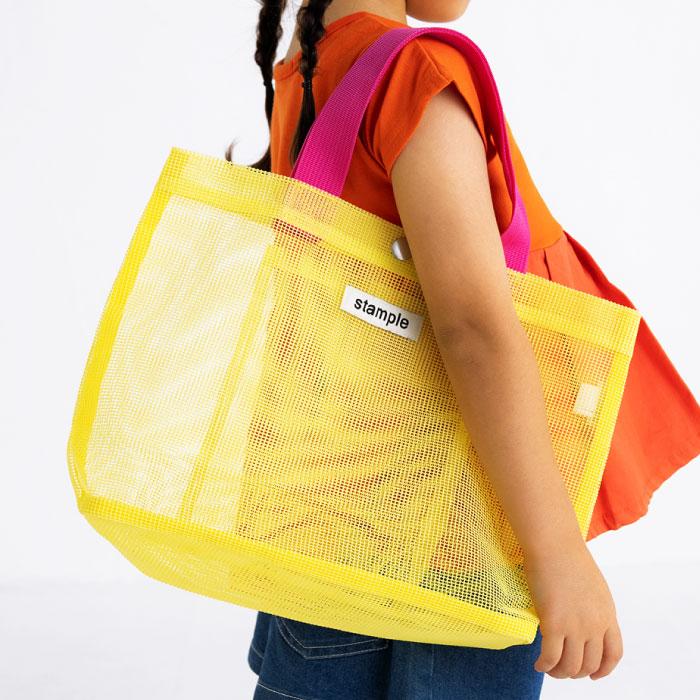 stample スタンプル 園児キャンディーカラー オールメッシュトートバッグ トート エコバック プールバッグ おけいこバッグ 男の子 女の子 子供 63115 | stample | 10