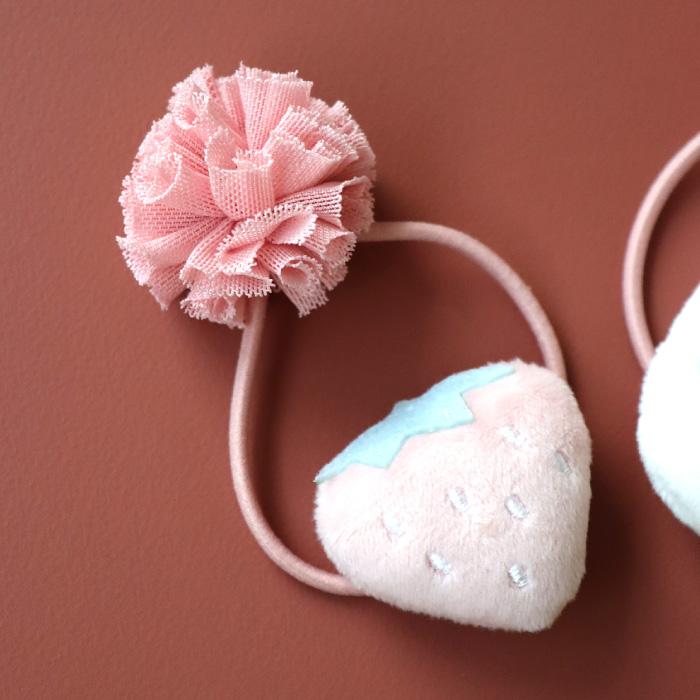 stample スタンプル 63338  ぷっくりモチーフ ヘアゴム　ヘアアクセサリー キッズ ベビー キッズ 女の子 プレゼント アクセ 髪飾り フォーマル 立体 ピンク | stample | 13