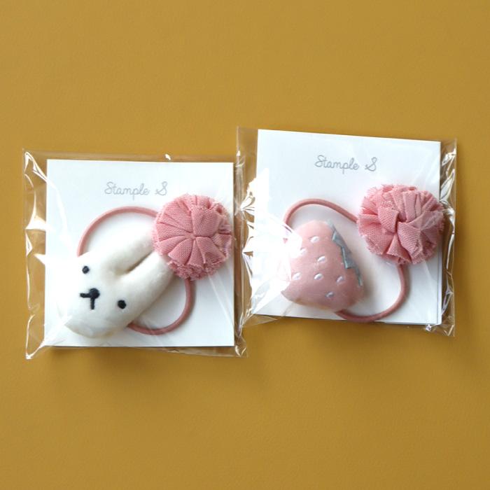 stample スタンプル 63338  ぷっくりモチーフ ヘアゴム　ヘアアクセサリー キッズ ベビー キッズ 女の子 プレゼント アクセ 髪飾り フォーマル 立体 ピンク | stample | 11