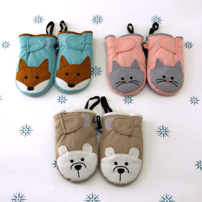 stample スタンプル 70007 防水アニマル ベビー ミトン 防水 撥水 赤ちゃん手袋 ミトン手袋 スノーミトン 子供 キッズ 雪遊び　おしゃれ  女の子  男の子　防寒 | stample | 22