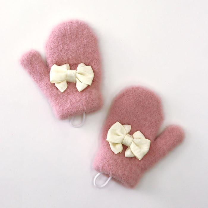 stample スタンプル 70008 リボンニット ベビー ミトン 赤ちゃん手袋 ミトン手袋 子供 キッズ おしゃれ  女の子 防寒 秋 冬 | stample | 12