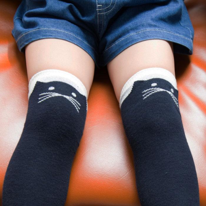 靴下 キッズ 71615 stample スタンプル ネコ ニーハイ ソックス 靴下 クロ かわいい リボン ネコ 猫 ねこ コスプレ ハロウィン 女の子 冬 あったか 暖かい | stample | 11