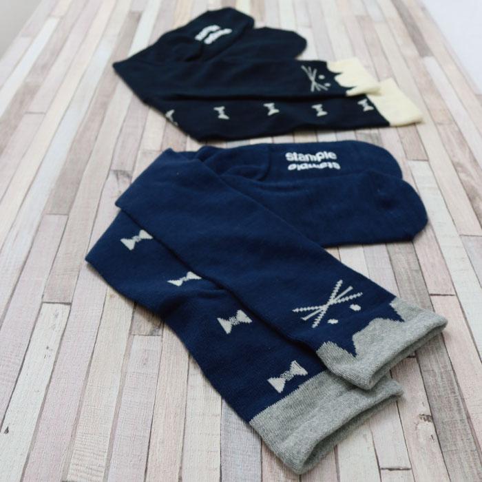 靴下 キッズ 71615 stample スタンプル ネコ ニーハイ ソックス 靴下 クロ かわいい リボン ネコ 猫 ねこ コスプレ ハロウィン 女の子 冬 あったか 暖かい | stample | 14