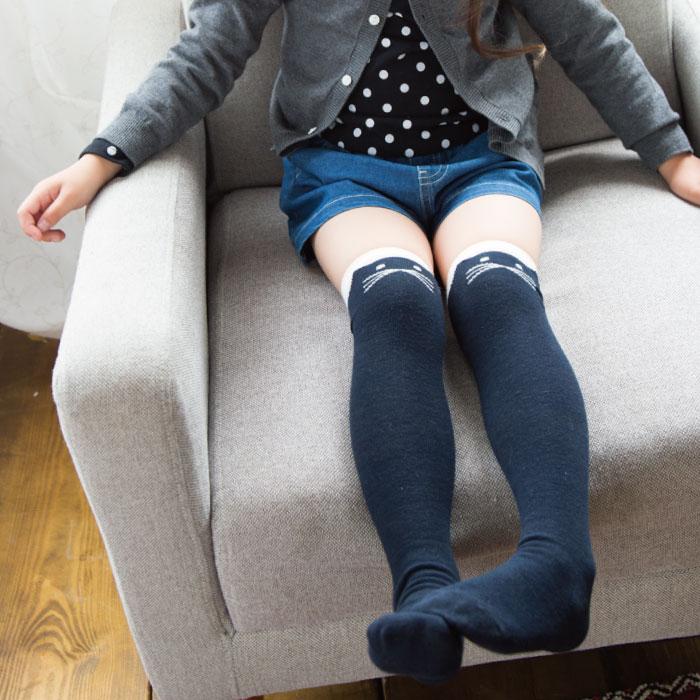 靴下 キッズ 71615 stample スタンプル ネコ ニーハイ ソックス 靴下 クロ かわいい リボン ネコ 猫 ねこ コスプレ ハロウィン 女の子 冬 あったか 暖かい | stample | 15
