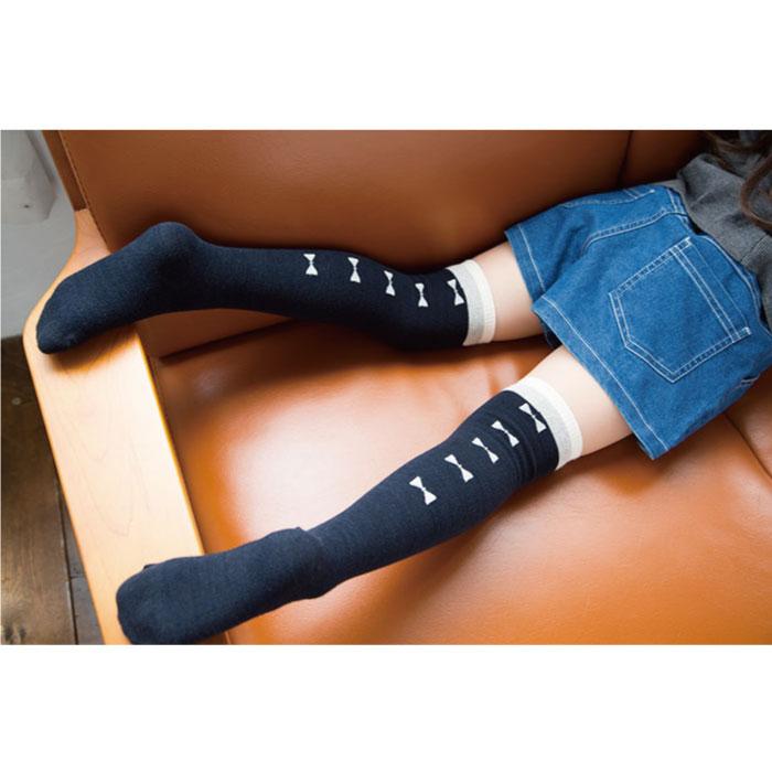 靴下 キッズ 71615 stample スタンプル ネコ ニーハイ ソックス 靴下 クロ かわいい リボン ネコ 猫 ねこ コスプレ ハロウィン 女の子 冬 あったか 暖かい | stample | 17