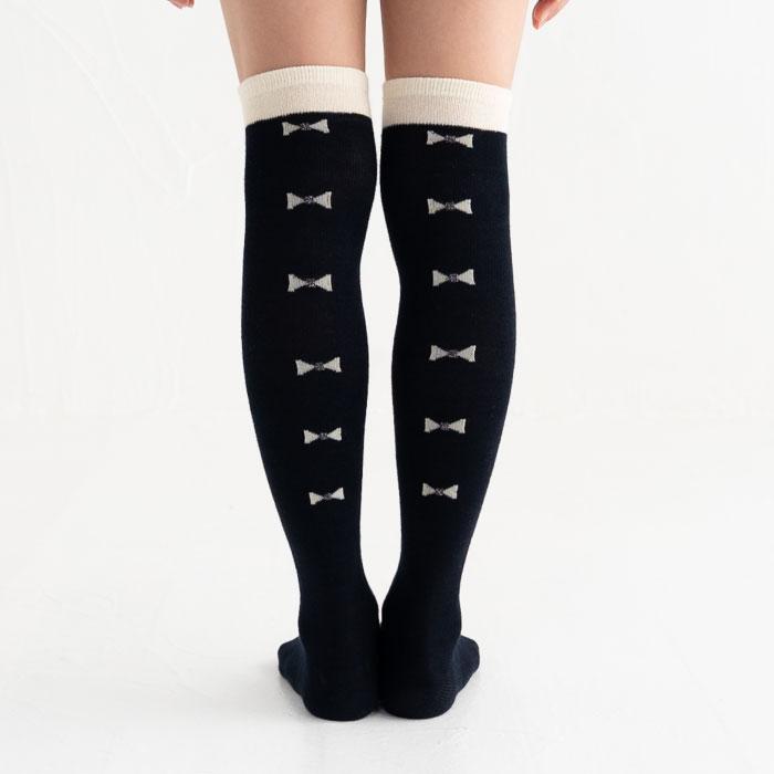 靴下 キッズ 71615 stample スタンプル ネコ ニーハイ ソックス 靴下 クロ かわいい リボン ネコ 猫 ねこ コスプレ ハロウィン 女の子 冬 あったか 暖かい | stample | 06