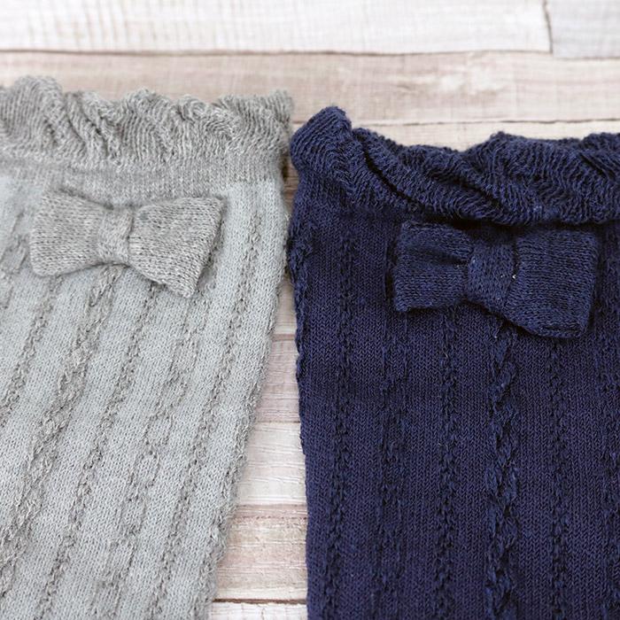 靴下 キッズ 71616  暖かい stample スタンプル リボン ニーハイ ソックス 2足組 卒業式 入学式 フォーマル 発表会 女の子 おしゃれ | stample | 04