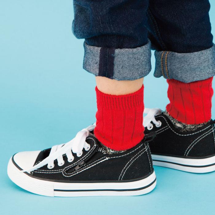 靴下 キッズ stample スタンプル 72854 スラブスウィッチリブクルーソックス 3足組  キッズ ジュニア レディース  おしゃれ 滑り止め  暖かい | stample | 05