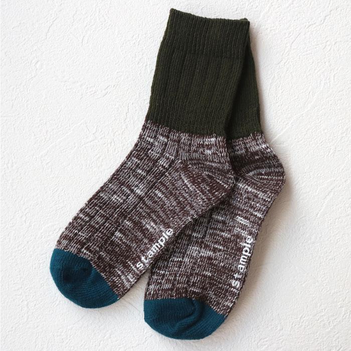 靴下 キッズ stample スタンプル 72854 スラブスウィッチリブクルーソックス 3足組  キッズ ジュニア レディース  おしゃれ 滑り止め  暖かい | stample | 09