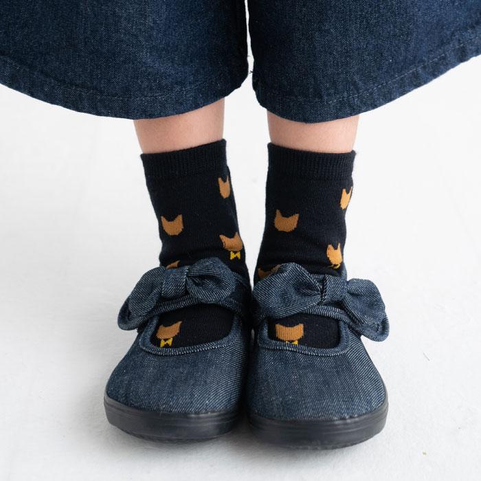 stample  キッズ ショートソックス 3足組  ネコ 滑り止め 靴下 72849 | stample | 06