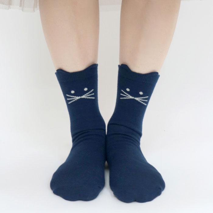 stample  キッズ ショートソックス 3足組  ネコ 滑り止め 靴下 72849 | stample | 09
