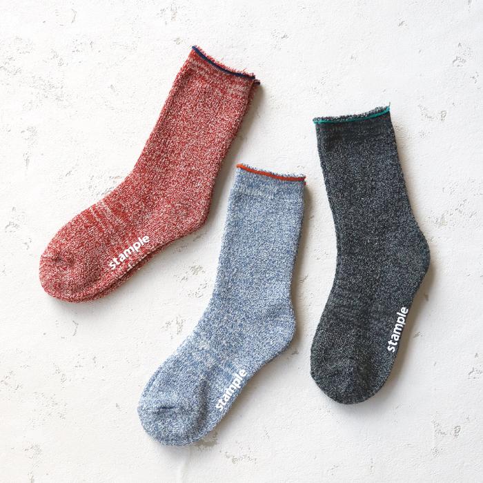 stample スタンプル 裏パイルクルーソックス 3足組 キッズ 靴下 パイル 冬 72295 | stample | 19