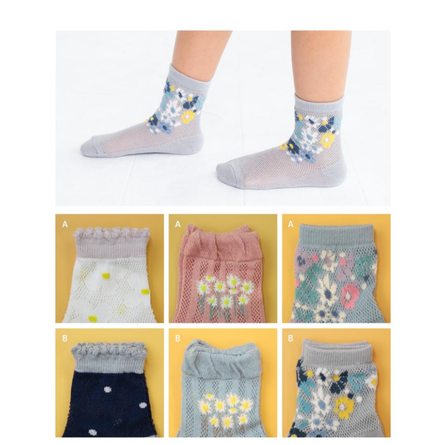 stample フラワーレース　ショートソックス 3足組  女の子 靴下 キッズ | stample | 02
