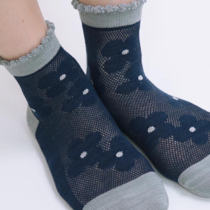 stample フラワーレース　ショートソックス 3足組  女の子 靴下 キッズ | stample | 07