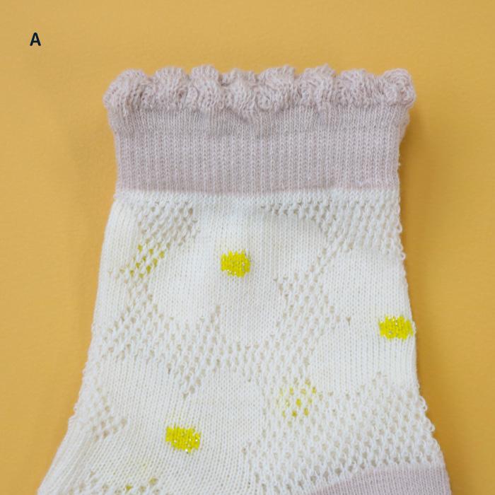 stample フラワーレース　ショートソックス 3足組  女の子 靴下 キッズ | stample | 09