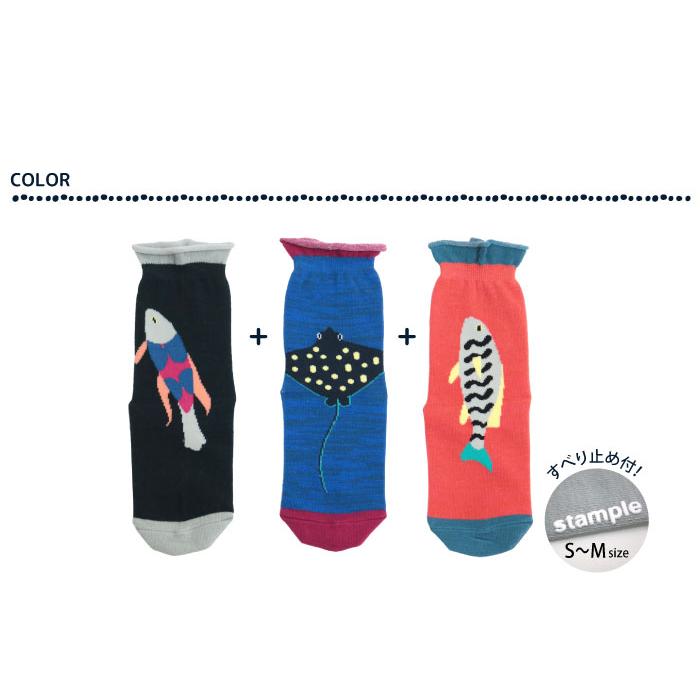 stample スタンプル おさかなクルーソックス 3足組 キッズ 靴下 | stample | 03