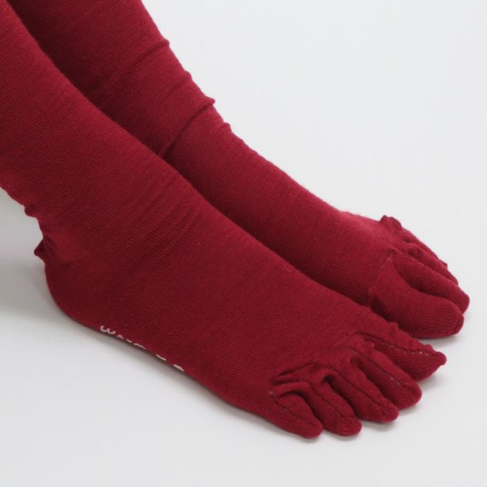 shushu　計5本 stample（スタンプル） 72660 メリノウール 5本指 クルーソックス