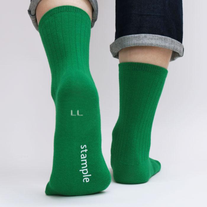 72666 stample スタンプル アクセントカラー クルーソックス 靴下 キッズ ジュニア レディース 滑り止め | stample | 17