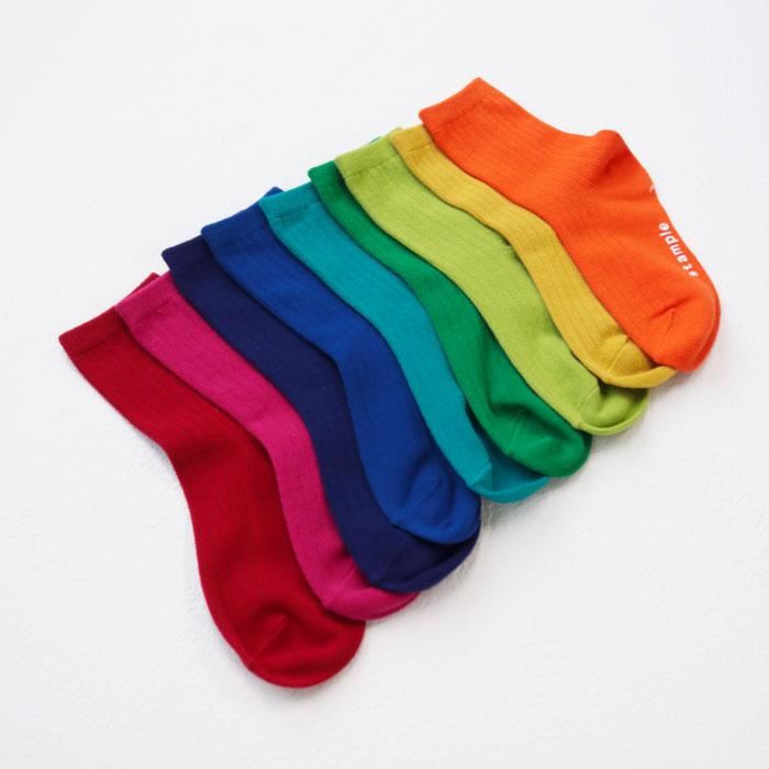 72666 stample スタンプル アクセントカラー クルーソックス 靴下 キッズ ジュニア レディース 滑り止め | stample | 23